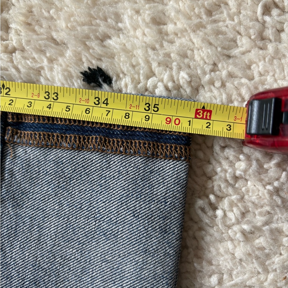 Madewell Low Slung Straight Denim Jeans with Cuff - Picture 5 of 7